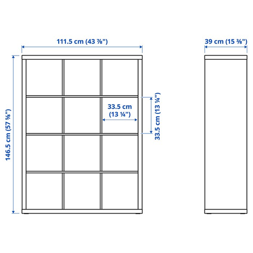 IKEA Kallax Shelving Units Display Shelves Bookcase Living Room Office Furniture - Picture 31 of 31