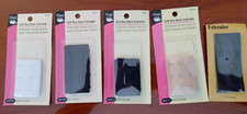 Vintage Dritz Soft Bra-Back Extender 5 Packages New Sealed White Black Tan