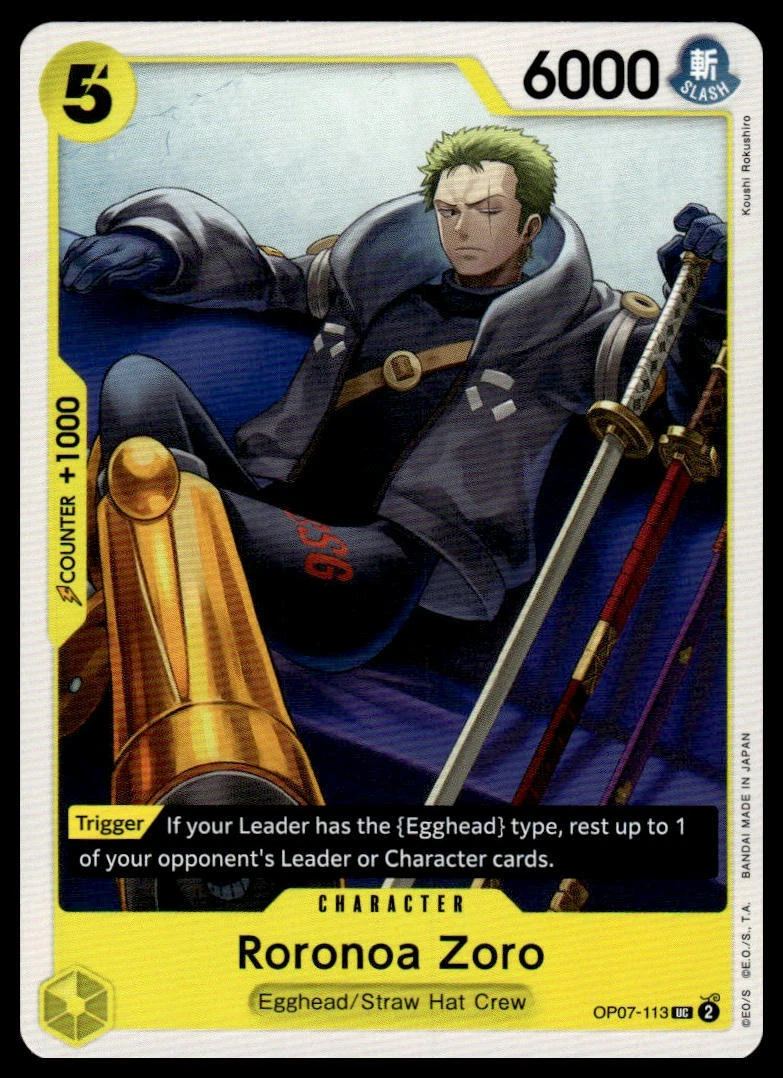 Roronoa Zoro OP07-113 500 Years in the Future for sale | eBay