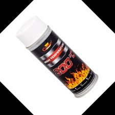 WHITE HEAT RESISTANT PAINT SPRAY HIGH TEMPERATURE STOVE EXHAUSTS BBQ VHT XHT