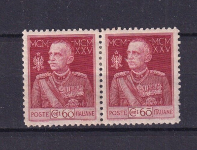 KINGDOM 1925/26 - KING'S JUBILEE VALUE PAIR C. 60 D. 11 CARMINIO BEN CENTRAT