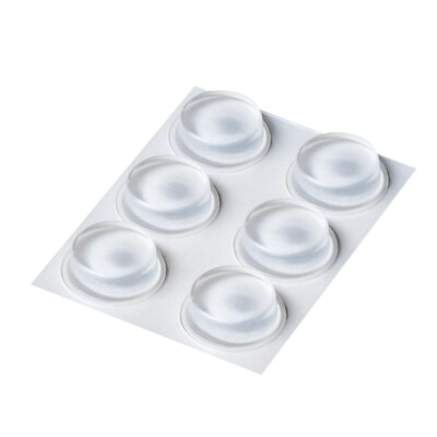 6 transparente selbstklebende Anti-Rutsch Bumper Pads Gummifüße - 20 mm x 6,2 mm