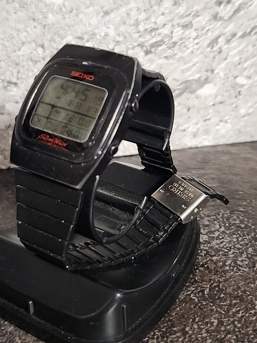 Vintage Seiko SilverWave A714-4010 JDM Men's Digital Watch 1990s