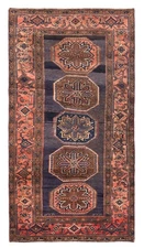 Traditional Vintage Hand-Knotted Area Rug 4'2" x 8'0" Oriental Wool Carpet