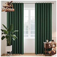 Gardinen Blickdichte VorhäNge DunkelgrüN Mit Schlaufen 140X245 Cm Wohnzimmer