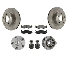 Front Brakes Disc Rotors Pads 7Pc Fits For Jeep Cherokee 4 Wheel Drive 84-89