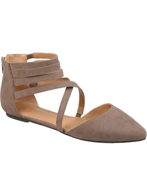 JOURNEE COLLECTION Womens Taupe Beige Marlee Pointed Toe Flats Shoes 9
