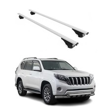 Dachträger Grundtäger für Toyota Land Cruiser 1990-2025 75kg Metall Silber 2 tlg