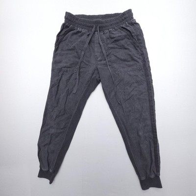 Splendid Collection Linen Lyocell Joggers Size Small Gray Drawstring Coastal
