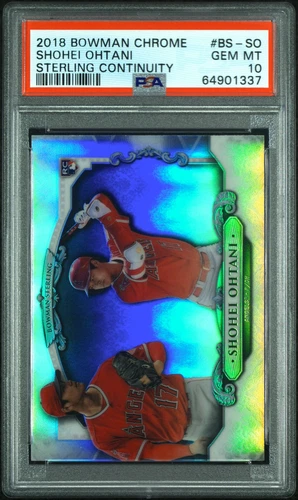 2018 BOWMAN CHROME BOWMAN STERLING CONTINUITY #BS-SO SHOHEI OHTANI PSA 10