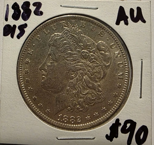 1882 - S MORGAN SILVER DOLLAR -AU GRADE !!