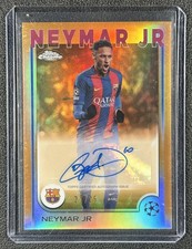 NEYMAR JR 2024-25 TOPPS CHROME UCC #CA-NE AUTO ORANGE REFRACTOR 21/25