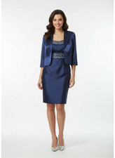 Adrianna Papell dress size 2 sapphire blue beaded with jacket Pre-Loved