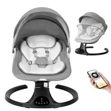 5 Speed Modes of Gentle Swaying, Electric Baby Swing,Usable in summer and winter