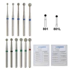 Dental Diamond Round Burs FG 801 801L Long Surgical Bur Coarse Fine High Speed