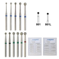 Dental Diamond Round Burs FG 801 801L Long Surgical Bur Coarse Fine High Speed