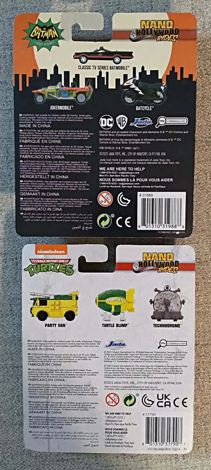 6 Jada Nano Hollywood Rides TMNT GI Joe Back To The Future Batman Fast Furious  - Image 3 of 4