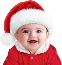 Santa Hat for Kids Baby, Christmas Hat, Xmas Holiday Hat, Santa Claus Hat for Ne
