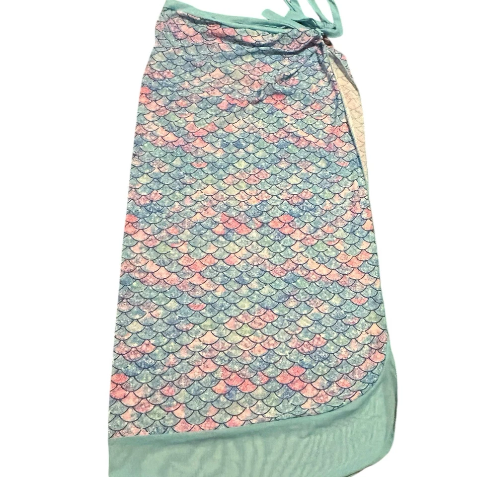 Cubridor de natación con escamas de sirena para niñas Foto 3 de 4