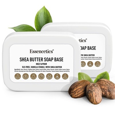 Shea Butter Soap Base Melt and Pour 5lb - SLS Free, Vegan, White Organic Soap...