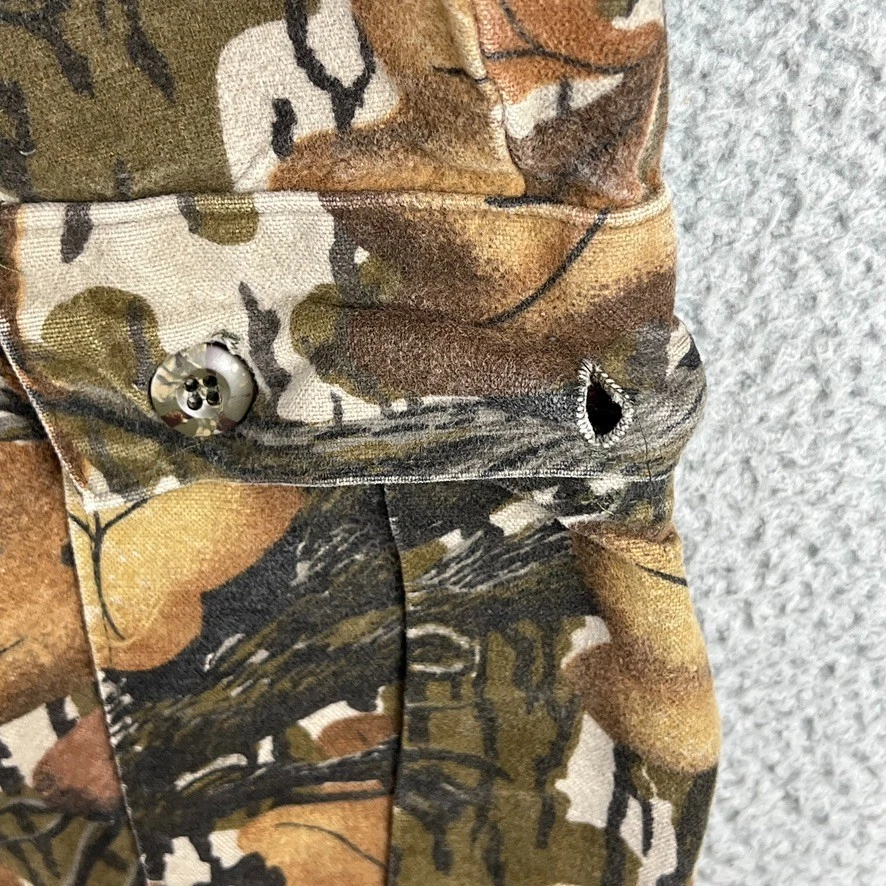 Pantalones cargo gamuza camuflaje follaje otoño roble musgo vintage años 90 talla XL hechos en EE. UU. Foto 4 de 4