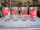 4 VINTAGE THINGS GO BETTER WITH COKE COCA-COLA DRINKING GLASSES SET OF 4 16 OZ