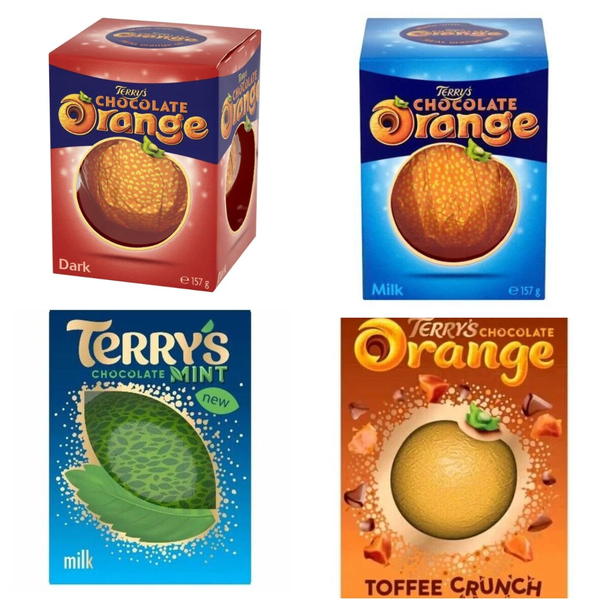 Terry's Chocolate Orange Ball Milk and Dark Real Orange Mint Flavour