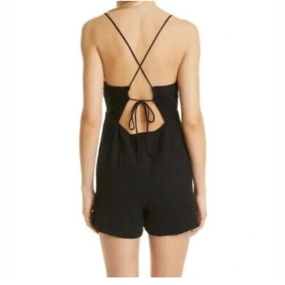 RAG & BONE Mimi Romper Black Strappy Slim Fit {UU44} - Image 3 of 3