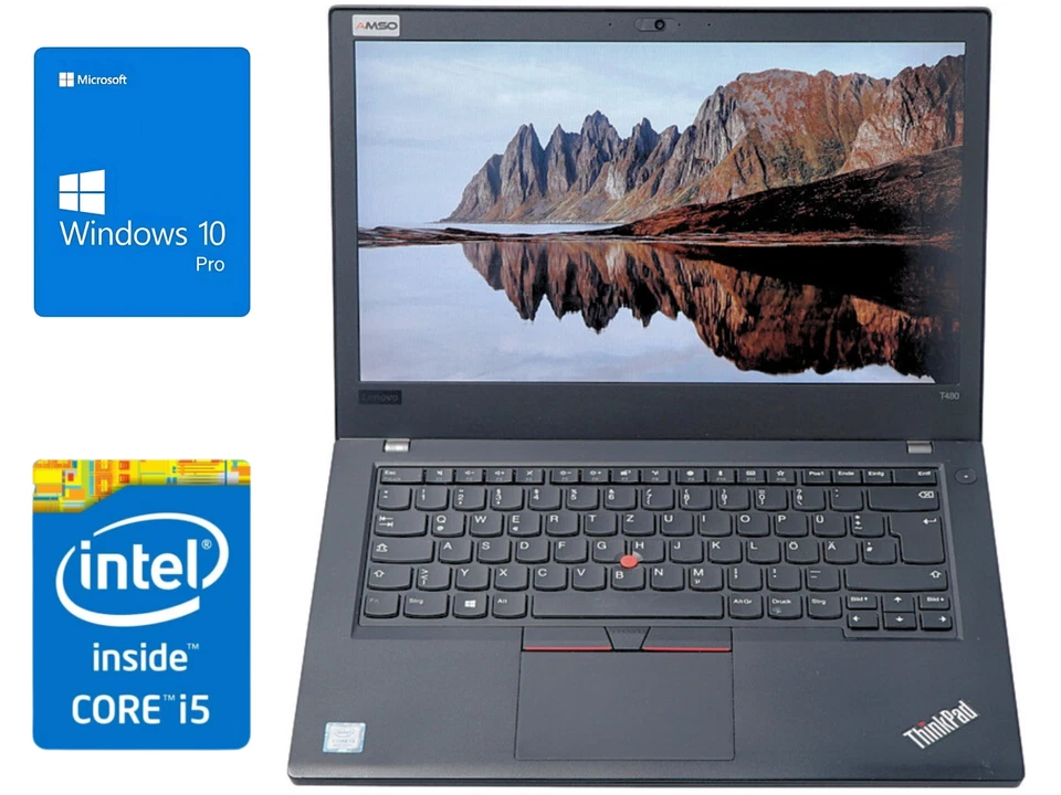 Touch Lenovo ThinkPad T480 i5-8350U 8/16/32GB - 256/512/1024GB SSD FullHD Win 11 - Bild 2 von 4