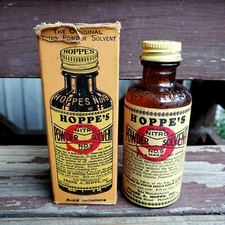 Antique Vintage Hoppe's Nitro Powder Gun Bore Solvent No. 9 Original Box 