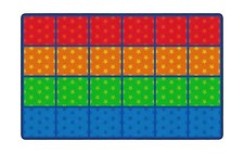 Flagship Carpets Multicolor Educational Rug for Kids Room or Playroom Mat, Ho...