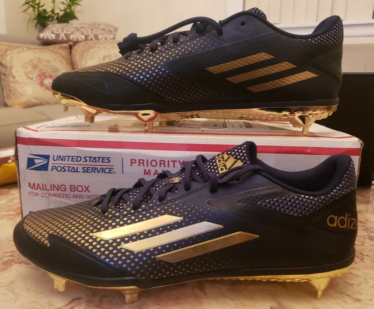 Navy blue and gold hotsell baseball cleats