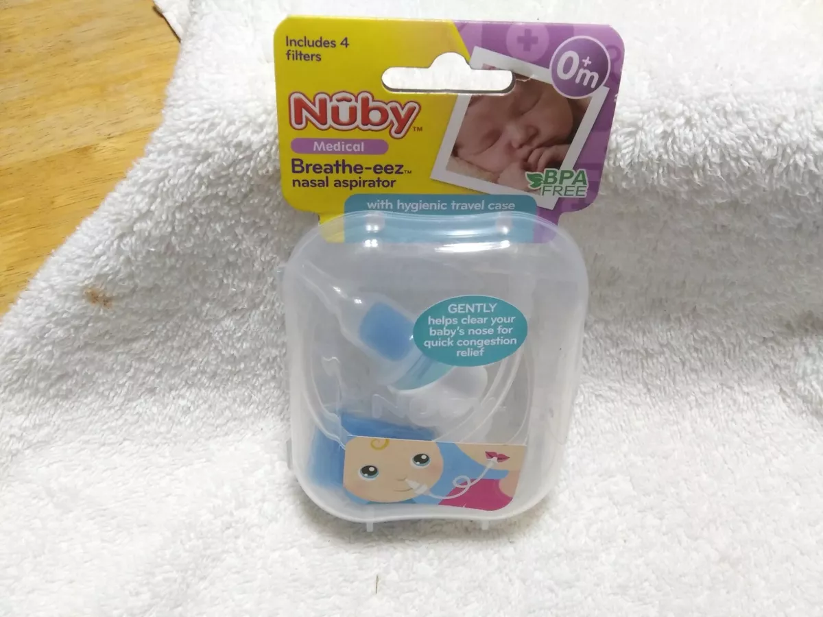 Nuby, Breathe-eez Infant Nasal Aspirator with Travel Case New