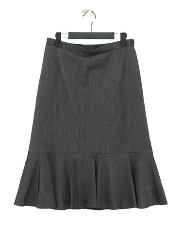 Eastex Women's Midi Skirt UK 12 Grey Polyester with Elastane, Viscose A-Line