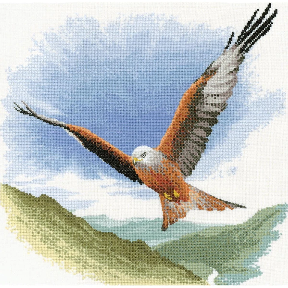 Heritage Kreuzstich Set Zählstoff "Rotmilan im Flug (L)", Zählmuster, FFRK652-E, - Bild 1 von 1