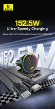 Baseus Fast Charging 152.5W Car with 100W Cable PD3.0 QC4.0 USB Type-C Charger