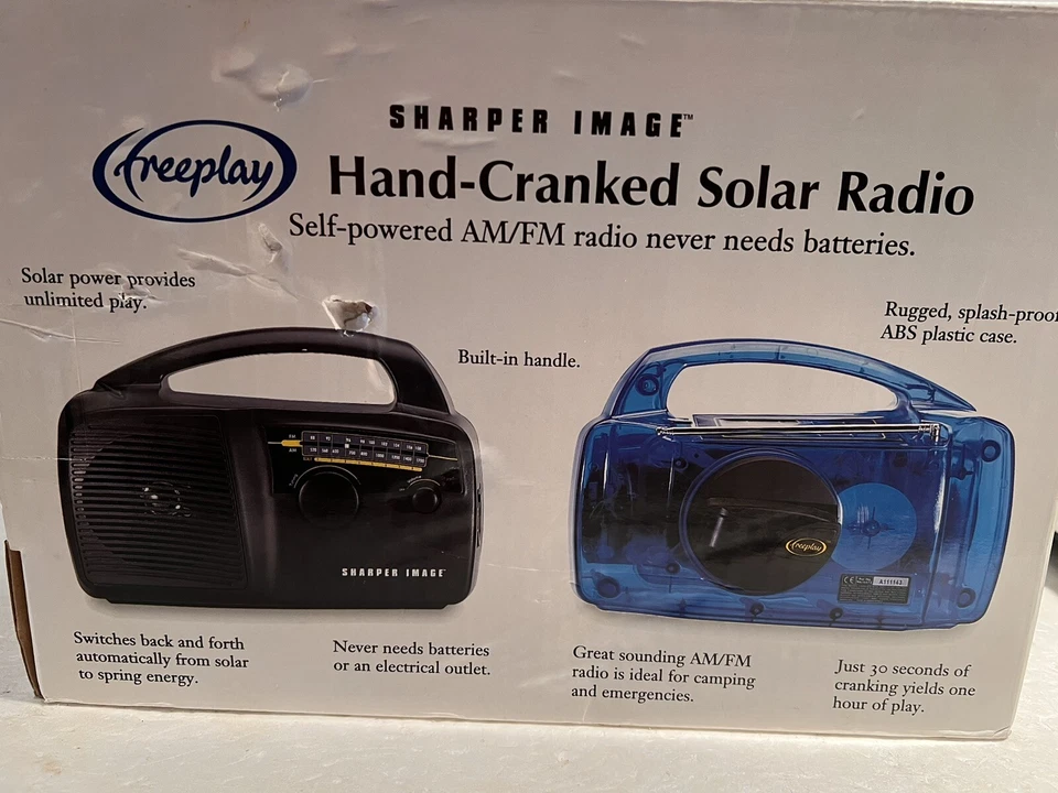 SHARPER IMAGE Hand-Cranked Solar Radio A.M/F.M Emergency Supplies.! - Image 4 of 4