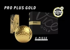 Vice PRO PLUS GOLD Golf Balls NEW ( 1 Dozen Golf balls) Sealed Rare SOLD OUT 