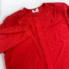 Vintage Sophisticates by Pendleton Women’s 22W Plus Size Blouse Red Top USA Made