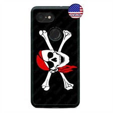 Google Pixel 3 3XL 2XL Pirate Flag Skull Phone Case Bones Hard Custom Case Cover