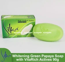 Silka Whitening Green Papaya Soap with VitaRich Actives 90g
