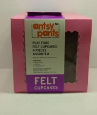 Antsy Pants Play Food Felt - Cupcakes, NEW Sealed in Bakery Box 