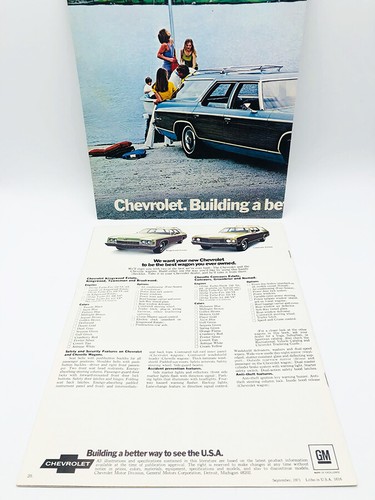 1972 GM Chevrolet Wagons Booklet and Tear Sheet Combo. USA. - Picture 12 of 12