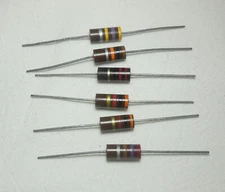 Qty(6) Various Allen Bradley 2W Carbon Composition Resistors - set1