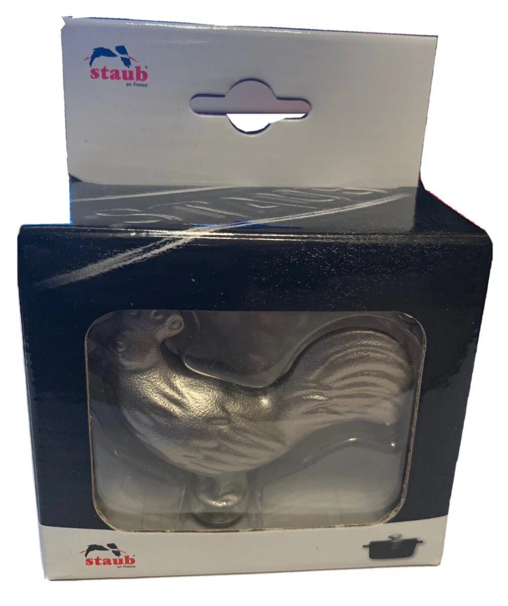 Staub Animal Rooster Knob Stainless Steel Fits Le Creuset Dutch Oven New Bx Fr S