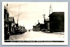 ALBERTA CANADA PINCHER CREEK MAIN STREET VINTAGE REAL PHOTO POSTCARD RPPC