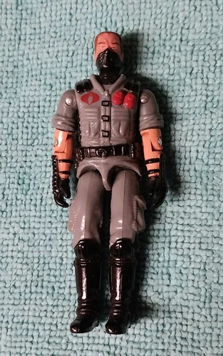 GI Joe Cobra Trooper Gaurd Action Figure Major Black Custom 3.75 in ARAH