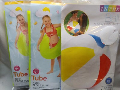 Intex Neon Frost Tube (2) 36 inch (1) Glossy Panel Ball Set of (choose) 