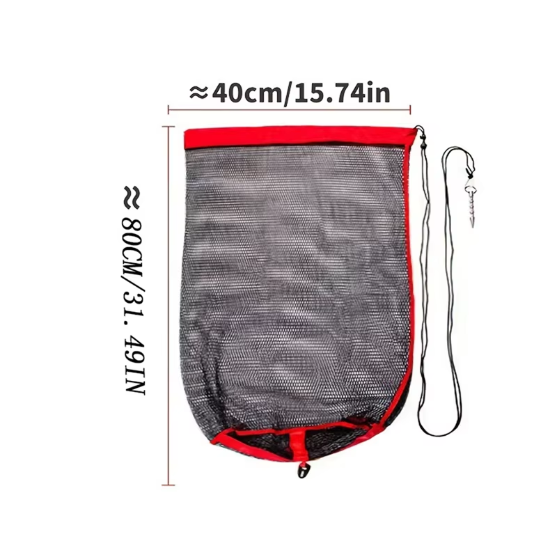Sac Filet De Pêche Plongeon – Collecteur De Poissons, Cordon De Serrage, En Tissu Résistant (5 Tailles Disponibles)