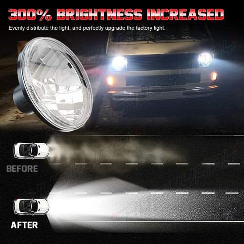1Pair 7" inch Round Led Headlights Hi/Low Beam for chevy Camaro 1967-1980 1981 - Bild 18 von 20
